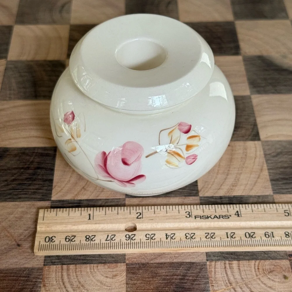 Vintage Floral Hand Painted Ceramic Taper Candle Holder Lasting Products